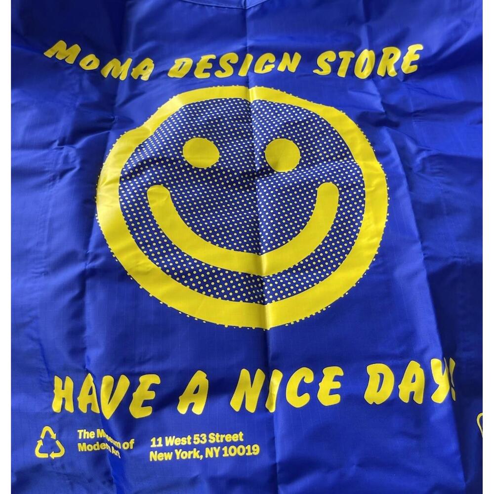 Baggu Standard Size Tote In Blue Cobalt For Moma Rare Machine Wash H96